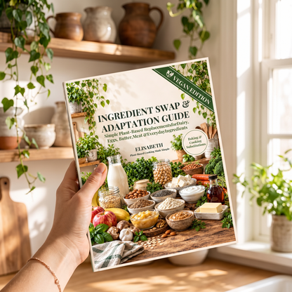 Guilt-Free Treats Companion book.  Ingredient Swap & Adaptation Guide (VEGAN)