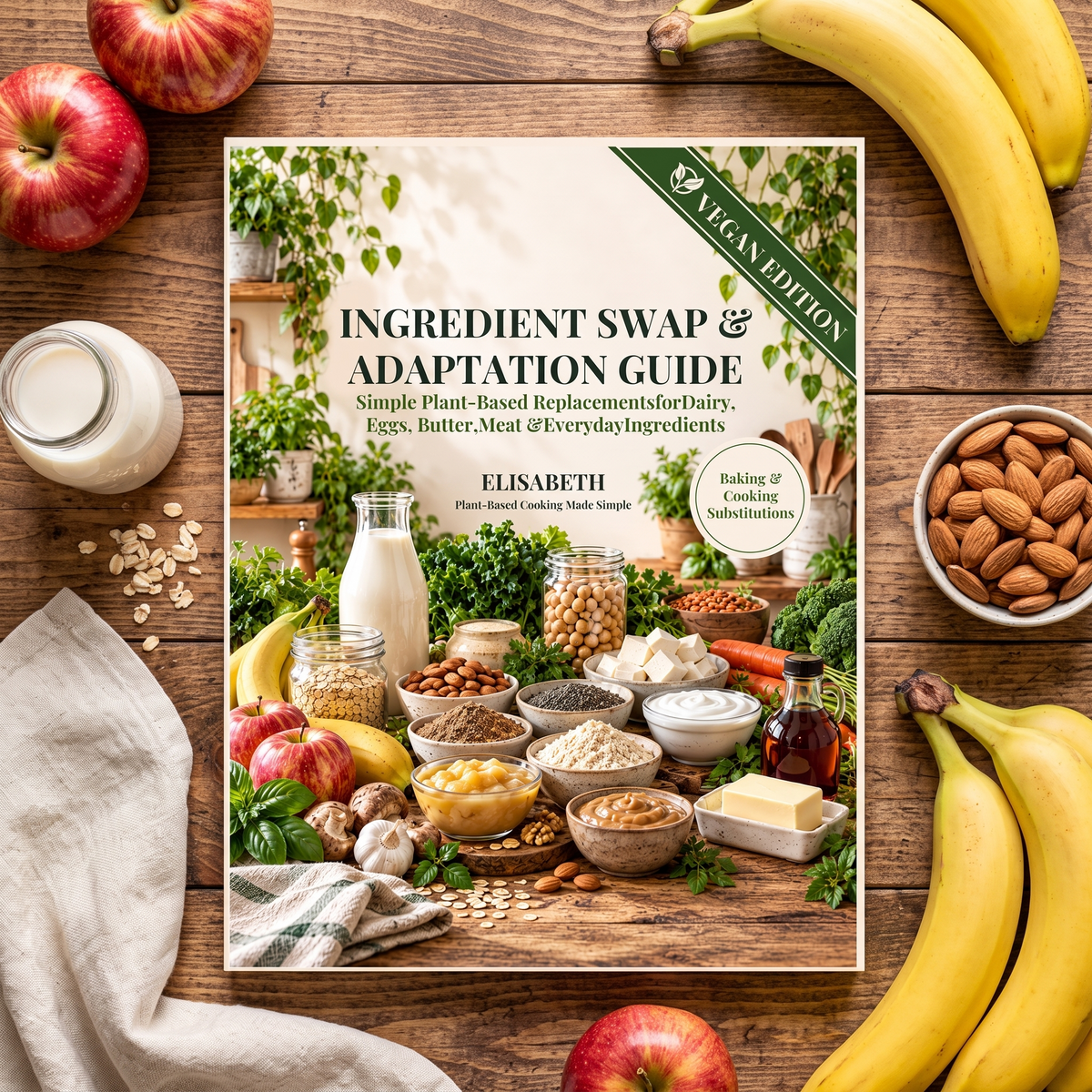 Guilt-Free Treats Companion book.  Ingredient Swap & Adaptation Guide (VEGAN)