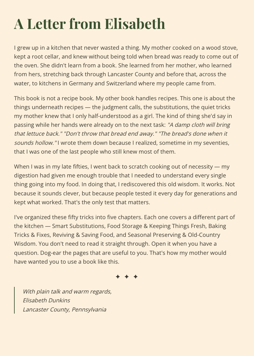 Elisabeth's Forgotten Kitchen Wisdom: 50 Old Tricks for the Modern Kitchen