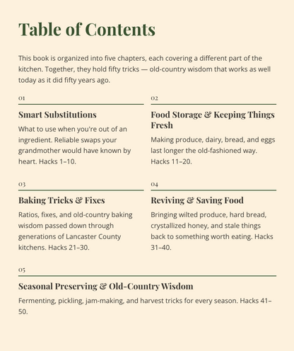 Elisabeth's Forgotten Kitchen Wisdom: 50 Old Tricks and Hacks