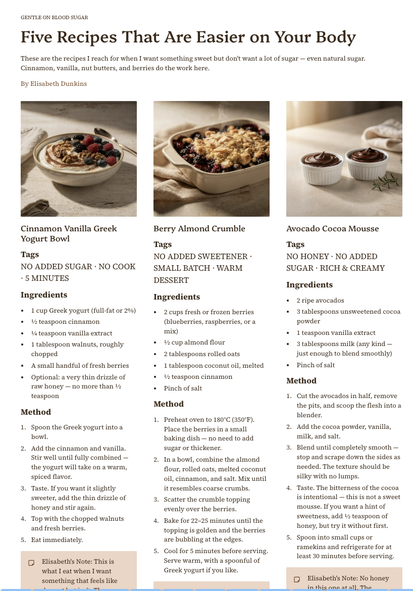 Guilt-Free Treats — Elisabeth Dunkins' Natural Dessert Collection