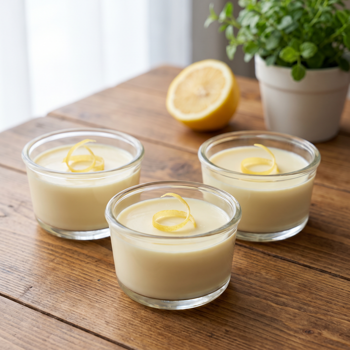 Lemon Soy Yogurt Panna Cotta