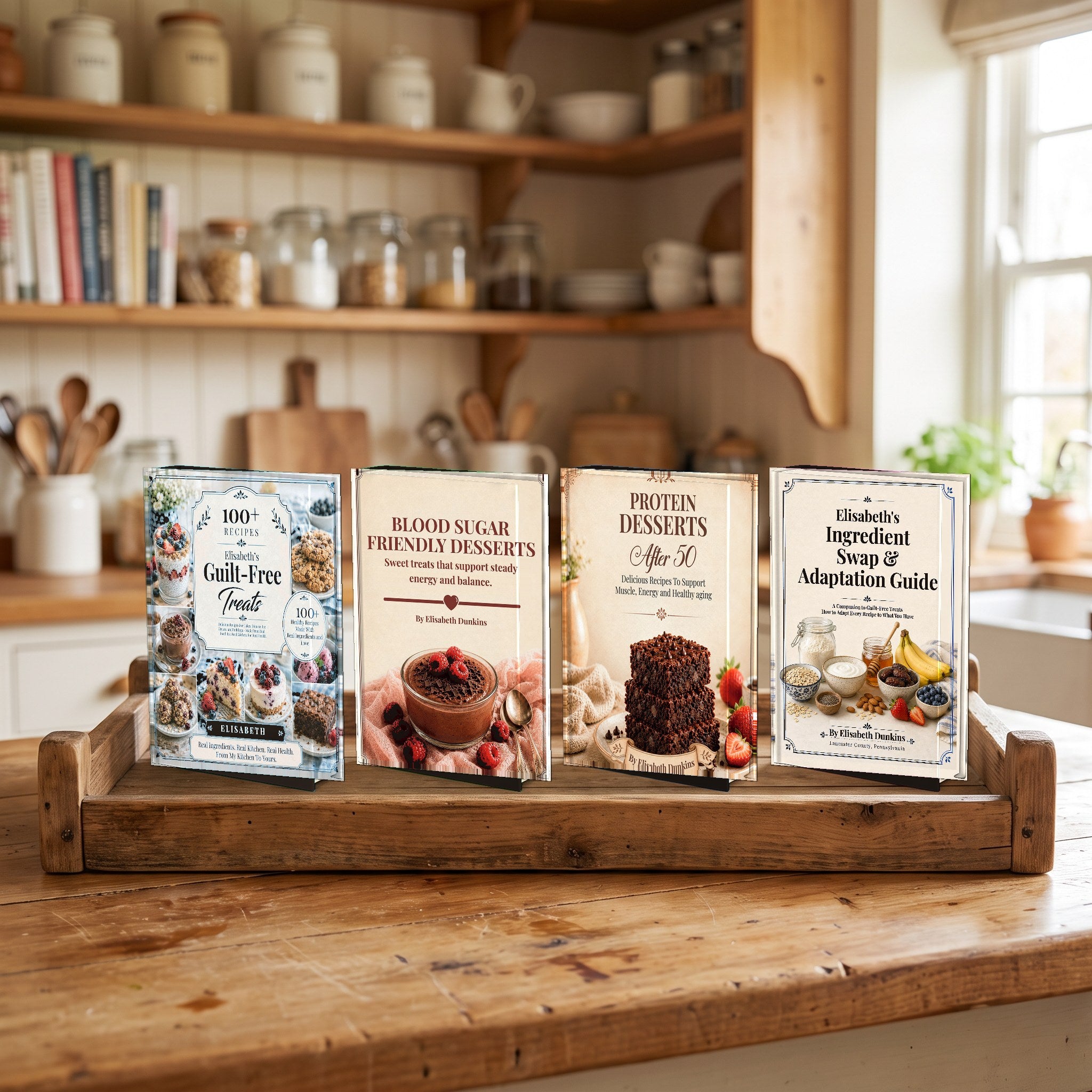 The four books in the Original set, standing together