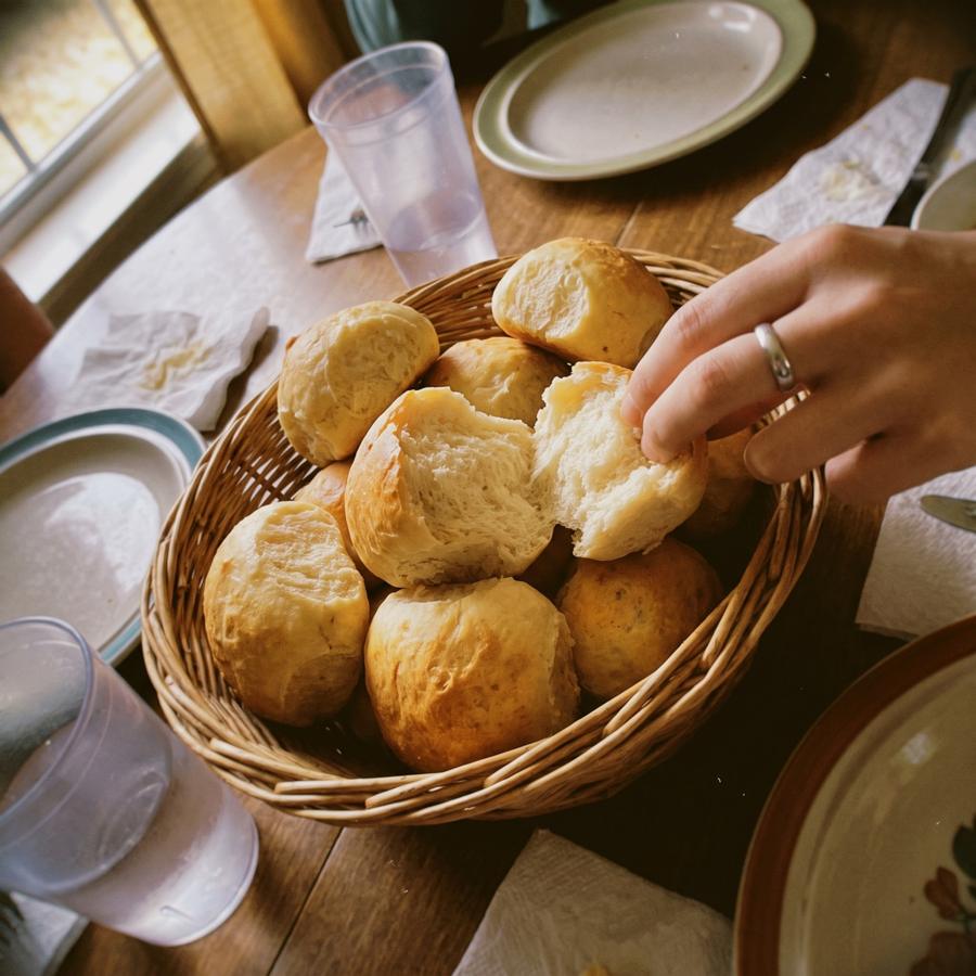 Soft potato and Greek yogurt buns